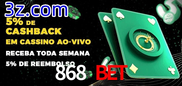 Promoções do cassino ao Vivo 868 BET